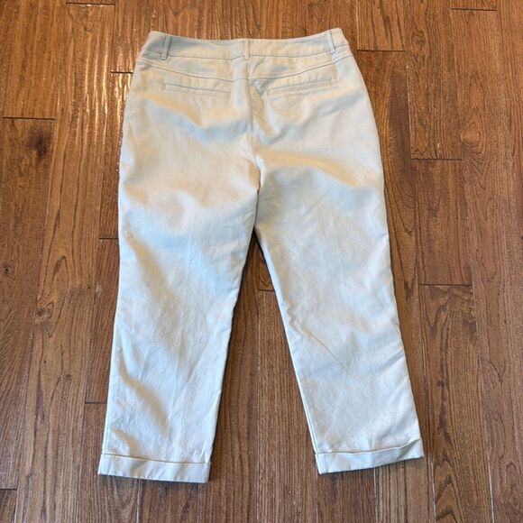 Chico's Cream Cropped Cuff Pants - Picture 8 of 9